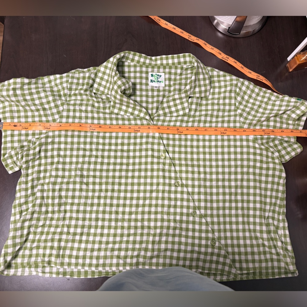 Plaid Shiny by Nature diagonal button down